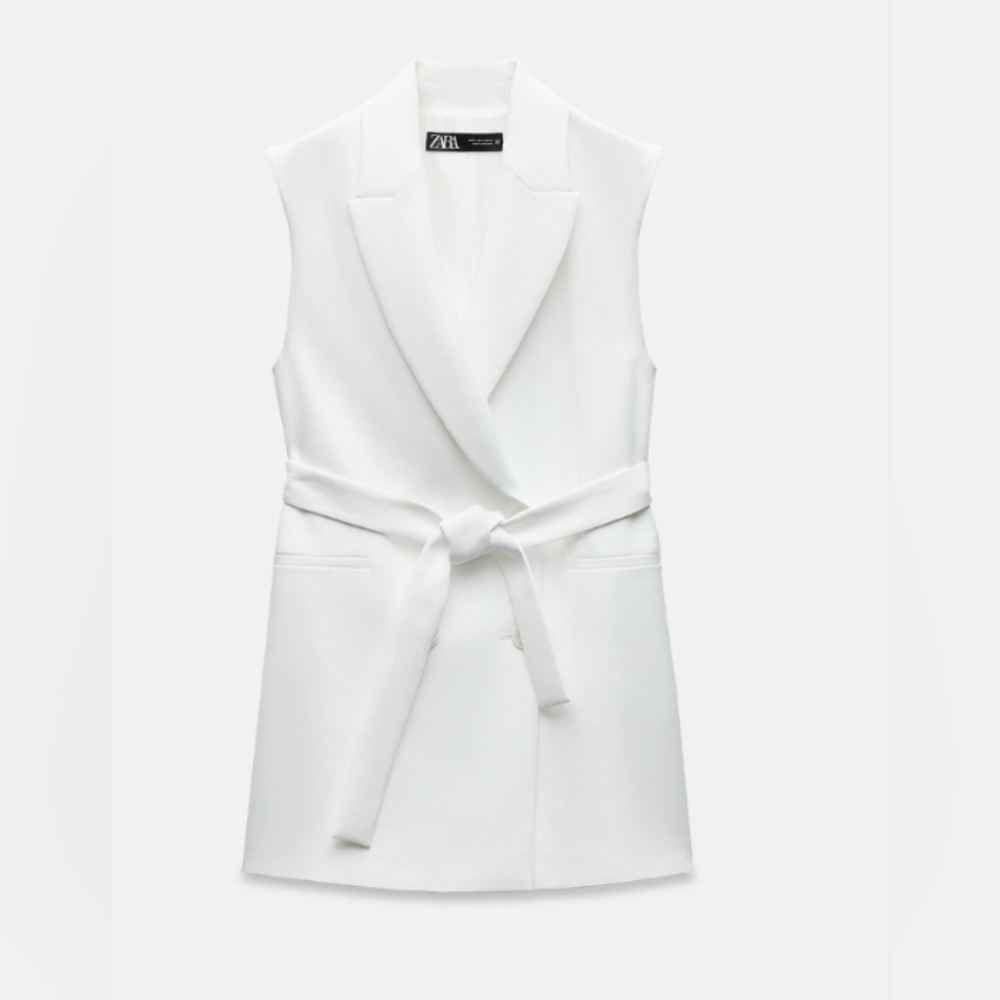 Zara Long Double Breasted Vest - Picture 3 of 5
